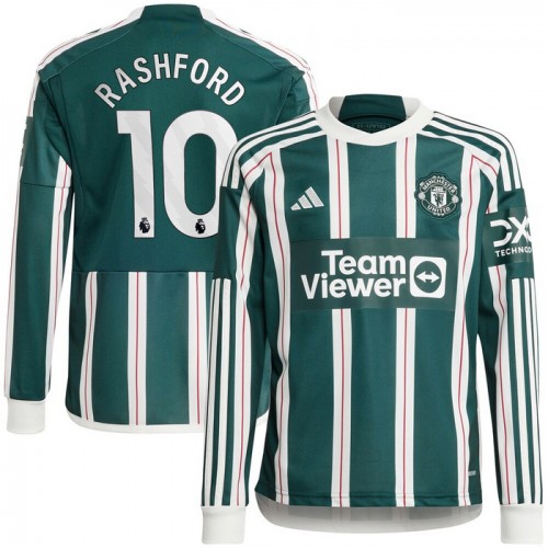 Nogometni Dresovi Manchester United Rashford 10 Gostujući 2023-24 Dugi Rukav Nogometni Dresovi Manchester United Rashford 10 Gostujući 2023-24 Dugi Rukav